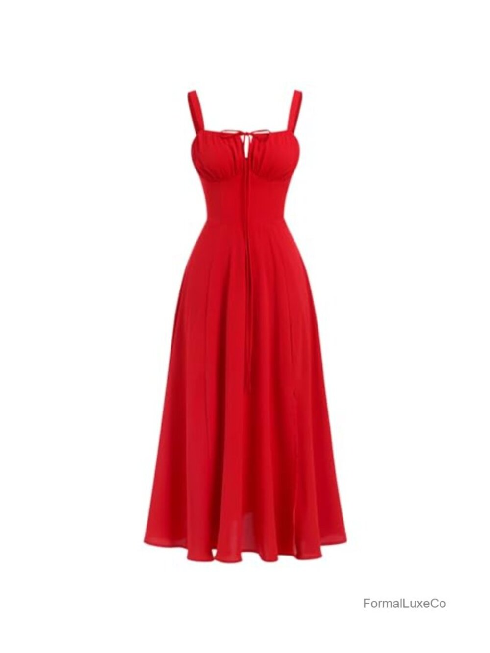 Women's Floral Corset Midi Dress Spaghetti Straps Boho Bustier Sundress